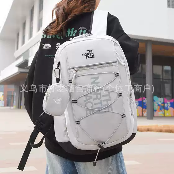 Cross-border New Large Capacity Solid Color Backpack Casual Outdoor College Student Schoolbag Travel Backpack Computer Bag
