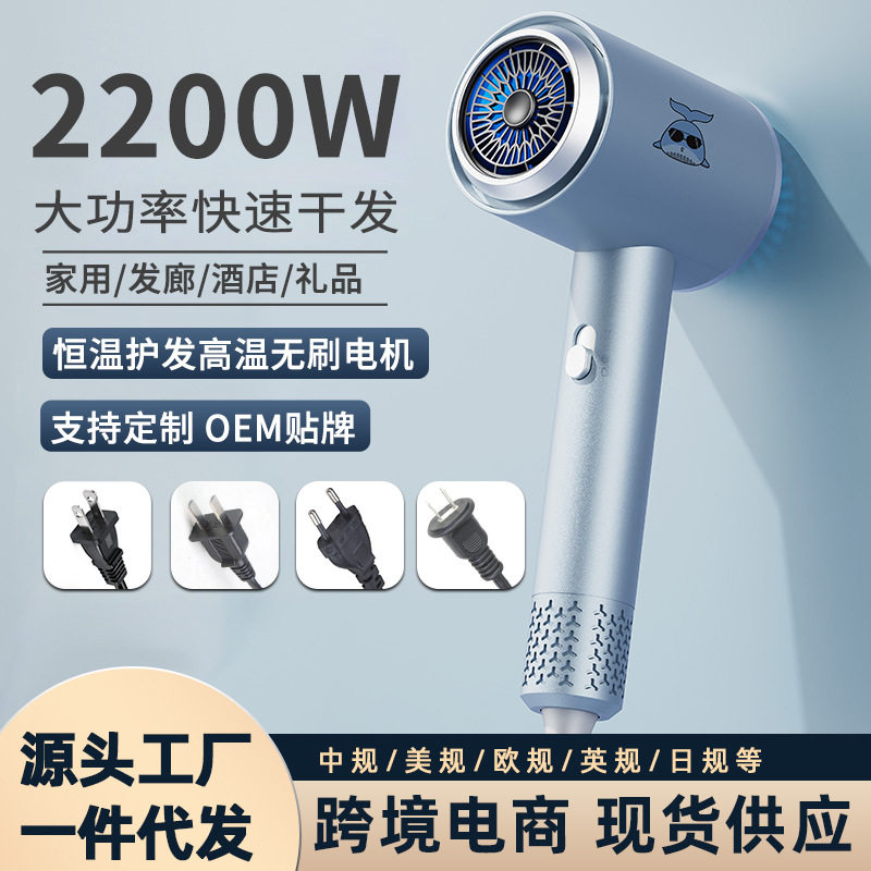 Hair dryer household negative ion cold and hot air does not hurt hair salon hair dryer high-power high-speed hair dryer wholesale