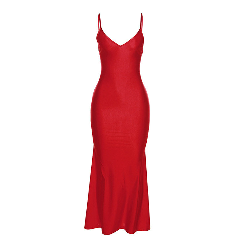 Spring Summer Womens Dress Deep V Neck Backless Slim Fit Sexy Style Perfect for Parties and Casual Outings OEM