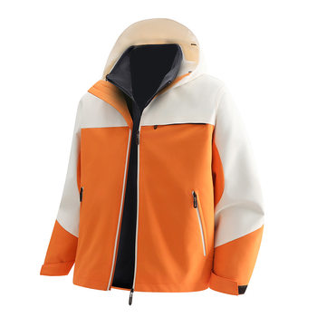 Outdoor Jacket 2025 Autumn and Winter Three-In-One Xizang Mountaineering Clothing for Men and Women Corporate Workwear with Printable Logo