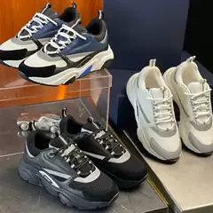 2024 New Versatile Genuine Leather Patchwork Casual Sneakers for Men, Thick-Soled Height-Increasing Dad Shoes for Men and Women, Couple Shoes