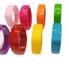 2.4 square bracelet bracelet plastic cross-border Europe, America and Africa explosions factory wholesale new transparent color popular