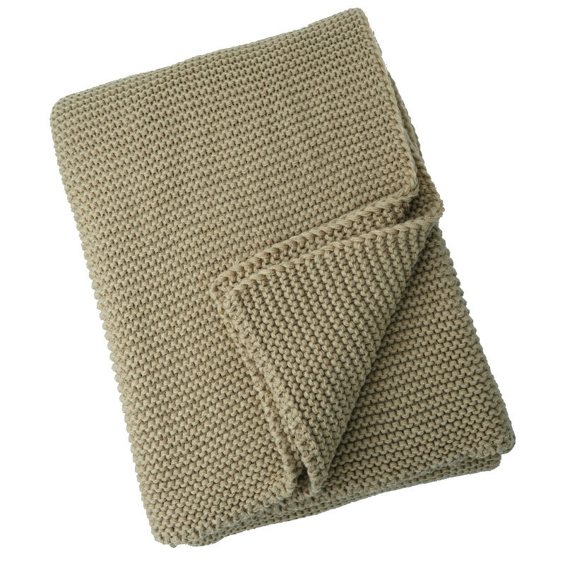 Nordic Style Solid Color Chunky Yarn Knitted Blanket Long Ins Style Bed End Towel Blanket in Stock One Piece Drop Shipping New