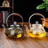 High Borosilicate Glass Teapot for Brewing Tea, Electric Ceramic Stove, Heat-Resistant Glass Teapot, Dual-Purpose Steaming and Cooking Teapot, Thickened Handle Teapot