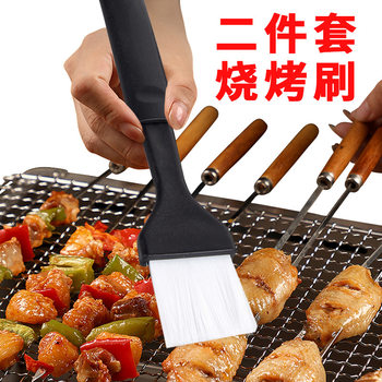 Baking barbecue cooking brush two-piece sauce brush household high temperature resistant lint-free kitchen pancake Oil Brush