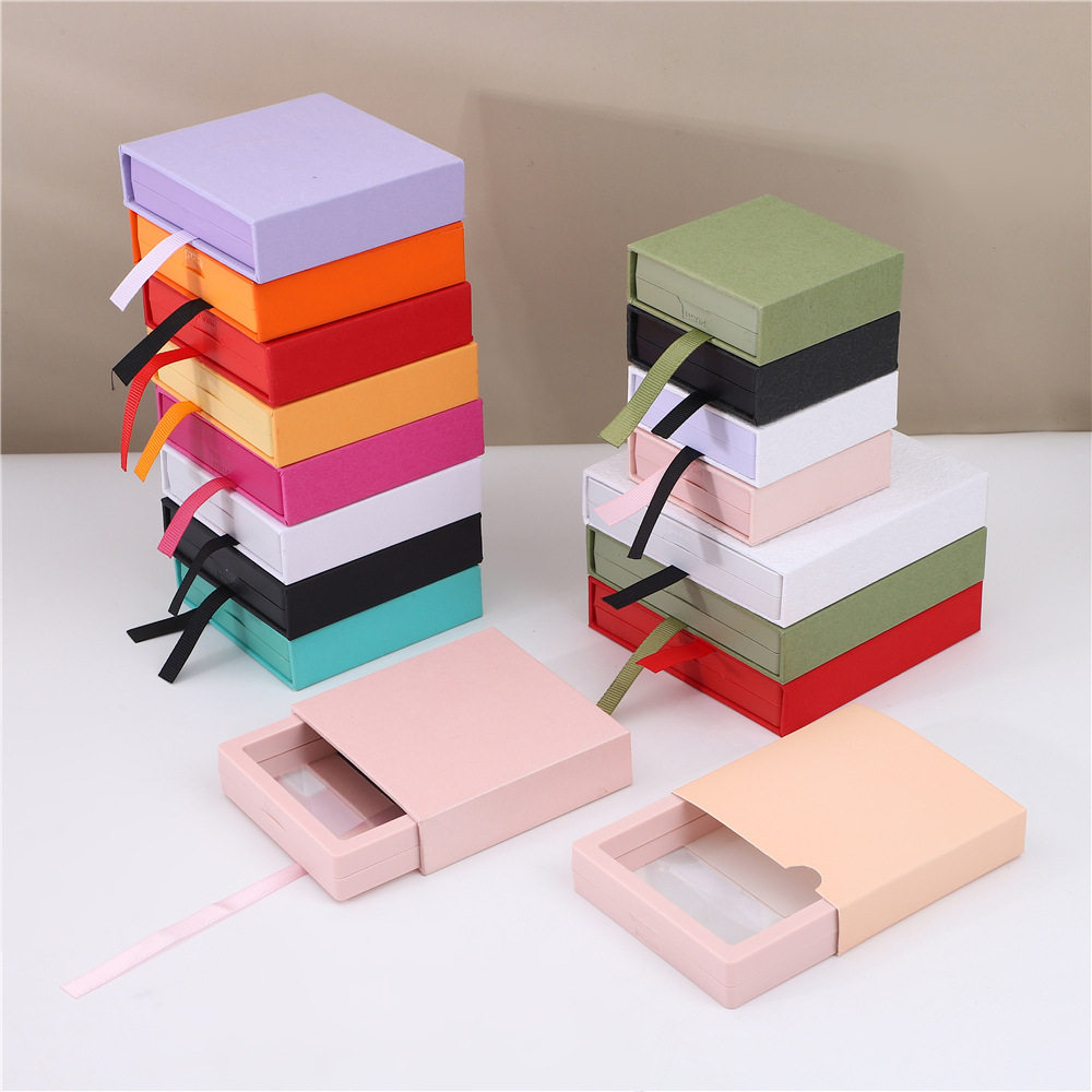 Transparent PE Suspension Box Jewelry Storage Box Drawbox Jewelry Packaging Box Jewelry Play Display Small Gift Box