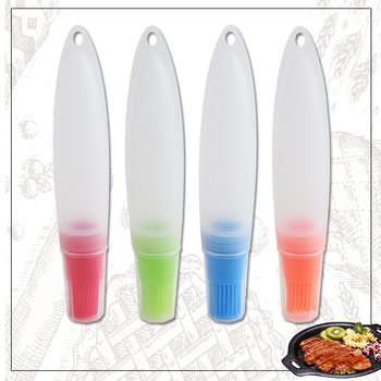 Squeeze Silicone Oil Bottle Brush with Lid, Long Silicone Oil Brush, Multifunctional Barbecue Brush, Bbq Barbecue Tool