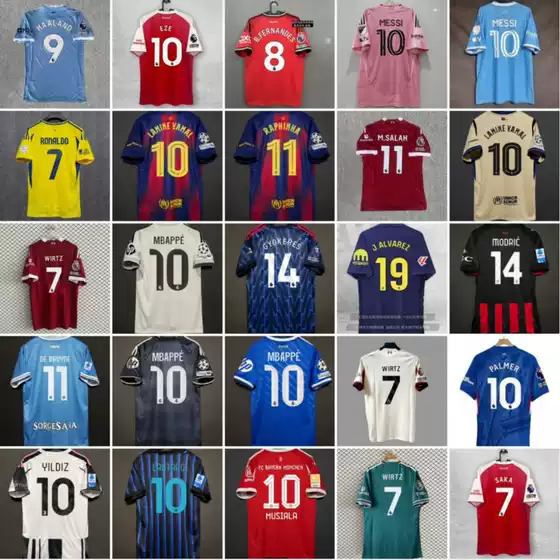25-26 Football Jersey Paris Dembele Salah Rafinha Marbelin Ermahemba Pogba Ronaldo Jersey