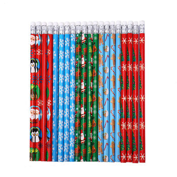Christmas pencils wholesale student school supplies children writing pencils Christmas gifts wooden stationery pencils wholesale