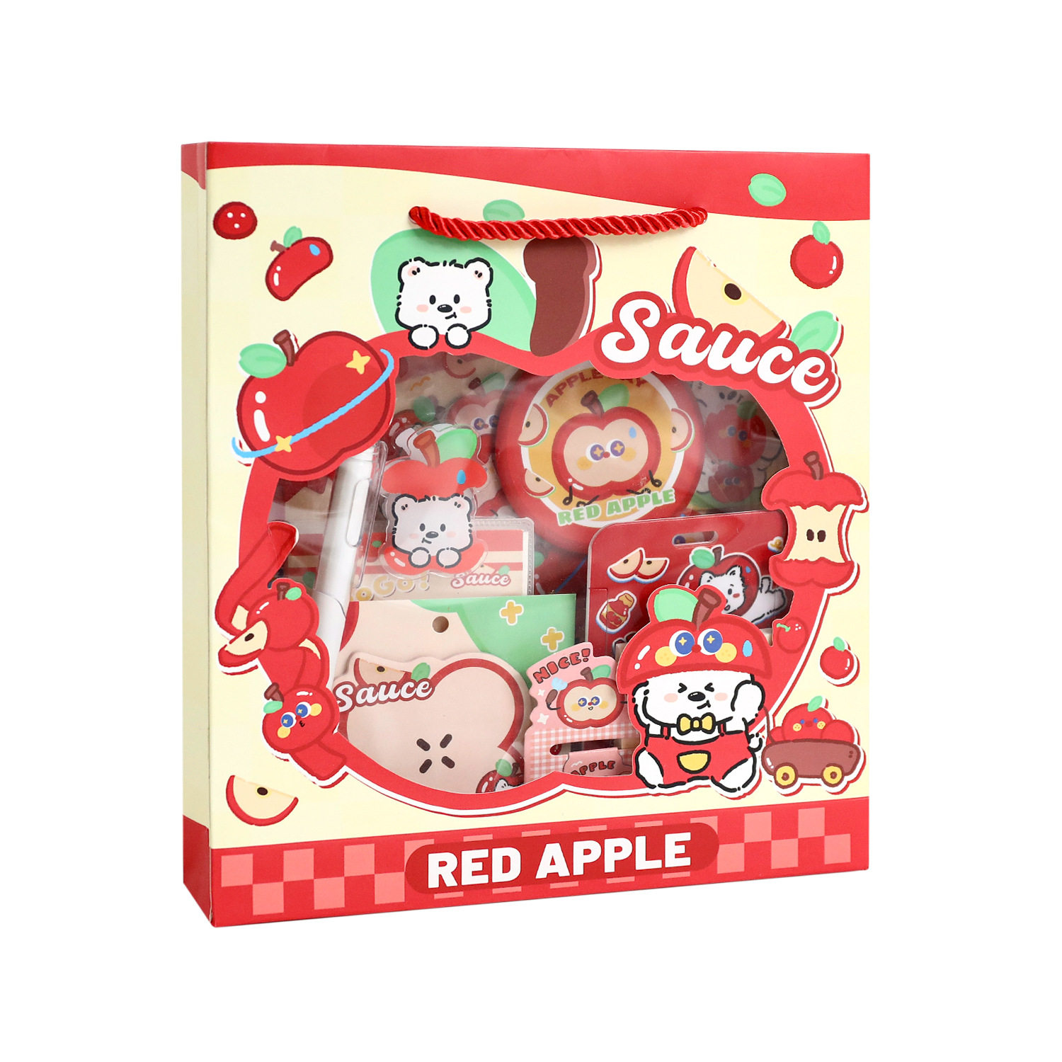 Apple Duoduo Stationery Set Cute Student School Supplies Gift Pack Back-To-School Season Stationery Gifts Souvenirs
