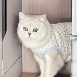 Жилет для домашних животных Hello Kitty, весенне-осенняя одежда с принтом против линьки, тонкая голубая кошка-марионетка, британская короткая летняя одежда для собак