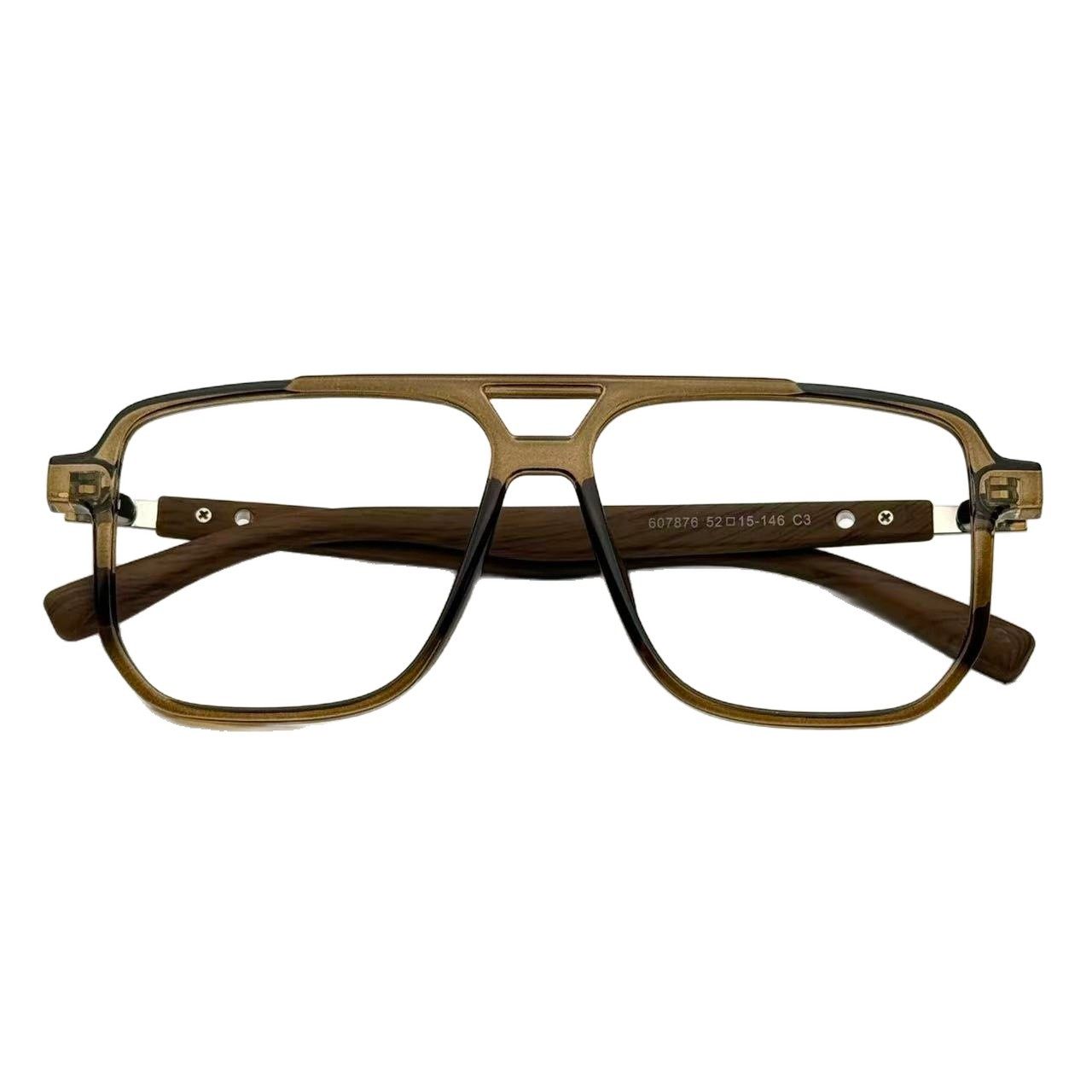 25 New Fashionable Double-Beam Wood Grain Tr Light Glasses Anti-Blue Light Computer Goggles for Men and Women with the Same Myopia Glasses Frame