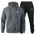 Dark gray + black pants + white label