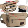 Classic Outdoor Canvas Waist Bag for Men and Women, Large-Capacity Cashier Phone Bag for Street Vendors, Cross-Body Small Bag for Construction Site Work