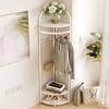 Simple Multifunctional Clothes Drying Rack Corner Indoor and Outdoor Removable Clothes Rack Bedroom Multifunctional Corner Coat Rack