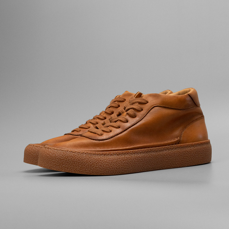 Giày sneaker nam da bò màu nâu dễ phối đồ — Màu nâu