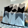 A4 Geometric Pattern Knitted Blanket, Light Luxury Style Knitted Yarn Blanket, Leisure Blanket for Guesthouses, Bed Blanket, Sofa Blanket