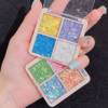 Baozilan Four-Color Sequin Eye Shadow Glitter Kidsren's Gel Stage Makeup Bling Glitter Eye Shadow Palette Cross-Border