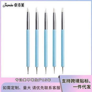 Nail Art Silicone Pen Dual-Purpose Dotting Needle for Painting Flowers, Dotting Rhinestones, Indentation, Soft Clay Carving, Carving, Dotting Rhinestone Set