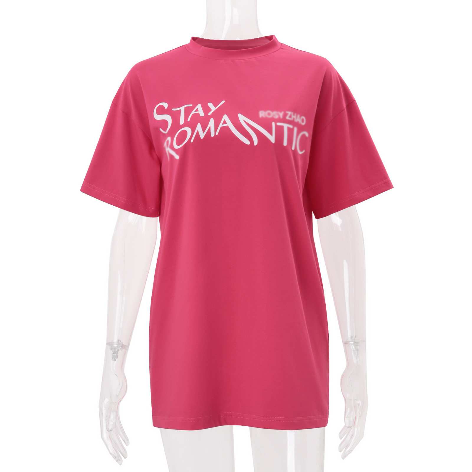 Womens Loose Fit Letter Print T Shirt Fashionable Round Neck Short Sleeve Summer Style Wholesale Available