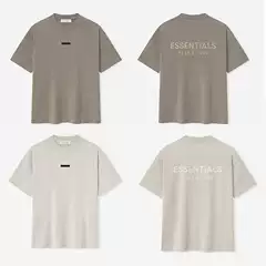 Double line ESSENTIALS American niche high street fashion brand spring and summer loose short sleeved T-shirt for both men and women