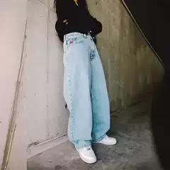 This Year's Popular Streetwear Jnco Jeans Y2K Casual Hip-Hop Blue Loose Jeans Wholesale from the Manufacturer