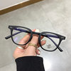 New anti-blue light glasses beige nail small square retro black frame plain glasses optical myopia frame glasses 1015