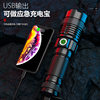 Factory wholesale LED light emergency flashlight aluminum alloy charging telescopic zoom spotlight long-range flashlight