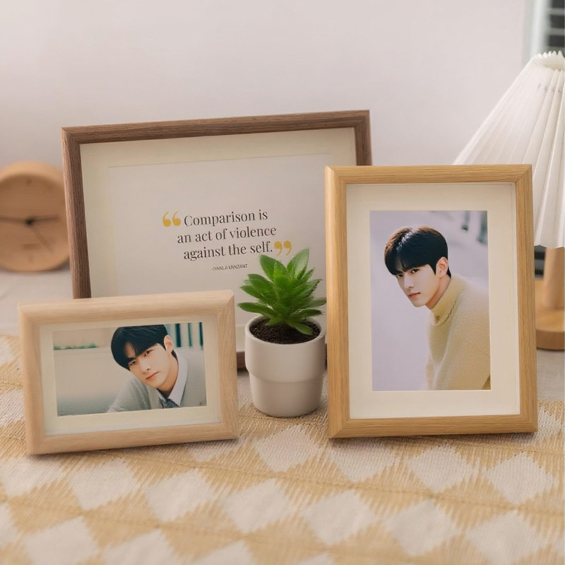 Three-Dimensional Hollow Photo Frame Display Stand Factory Wholesale Glass Wooden Creative 5inch 6789inch A4 Photo Wall Picture Frame