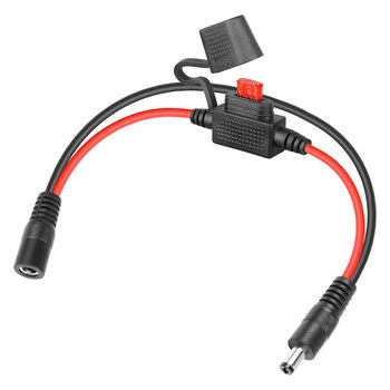 14Awg Dc 5.5mm X 2.1mm Male to Female Quick Disconnect Power Cable with 10A Fuse Connection Cable