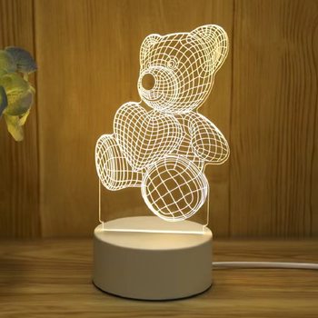 Creative 3D Night Light Wholesale Holiday Student Graduation Gift Company Kidsren Cartoon Logo Birthday Gift Table Lamp