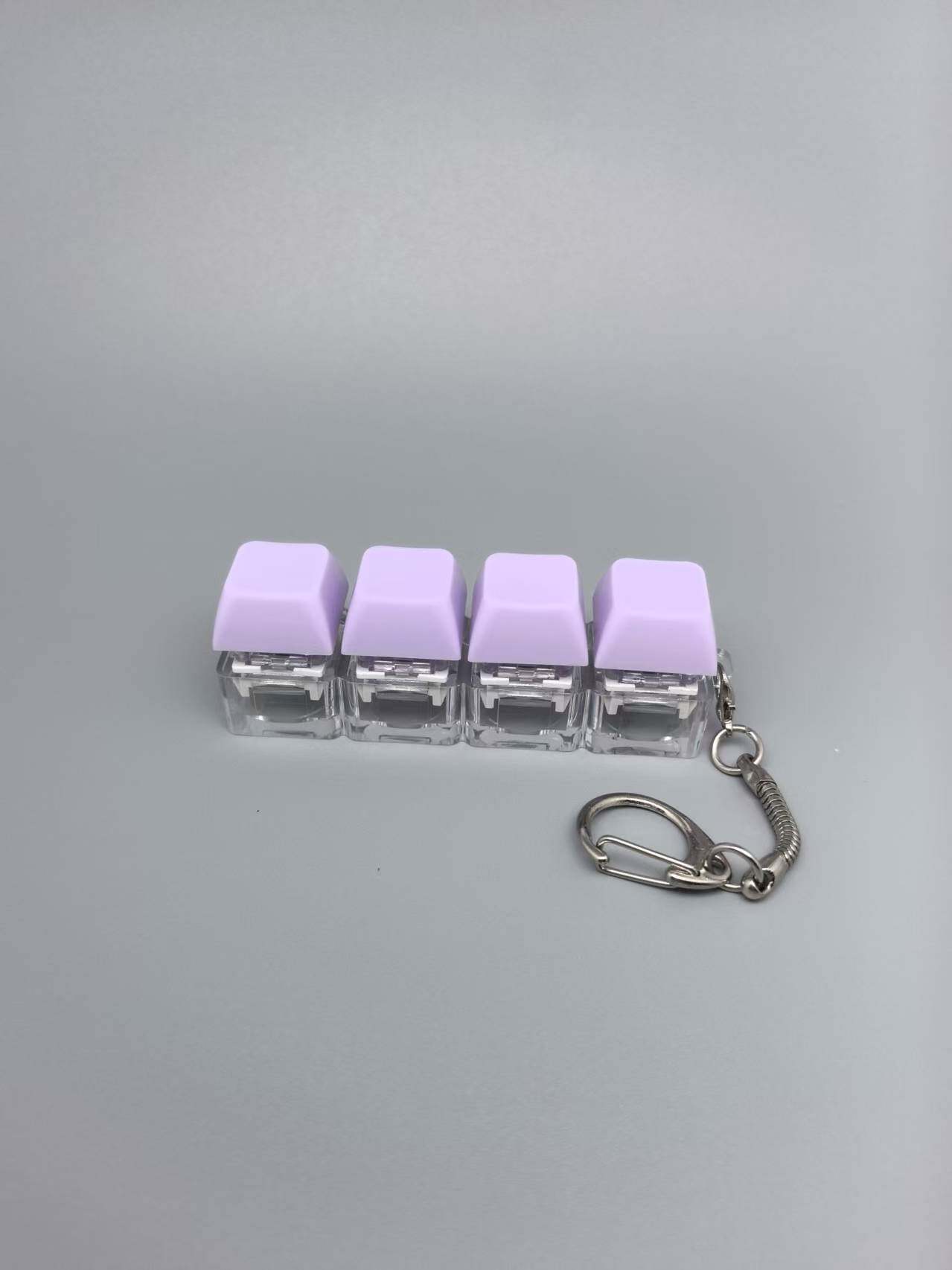 四键马卡龙按键解压玩具钥匙扣键盘办公摸鱼按键解压玩具跨境
