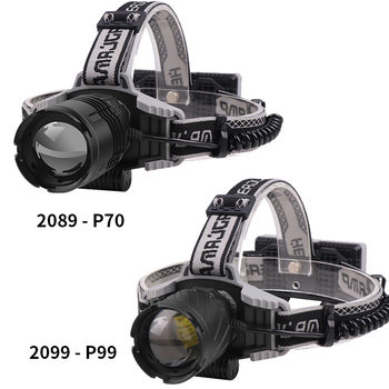 Amazon new XHP99 LED bright headlight 9 core zoom head-mounted XHP 70 USB rechargeable headlight