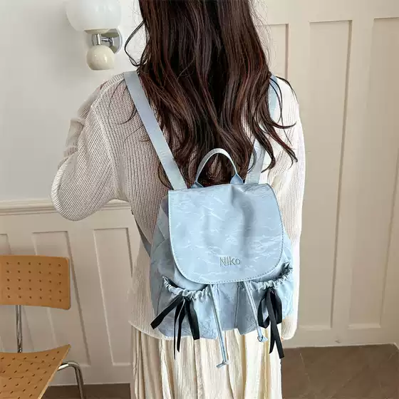 Lightweight Travel Backpack with Bow Design, Large Capacity Women's Backpack, 2025 New Model, Handbag, Bucket Bag