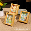 Mini Hollow Glass Surface Three-Dimensional Painting Chinese Style Mdf Wooden Photo Frame Sticker Display 7.5*10 Small Ornaments Wholesale