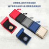 High-grade PU leather badge box spot chest box gold and silver coin collection box metal badge storage box printed LOGO