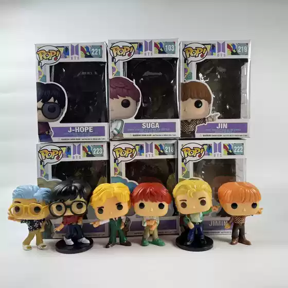 Cross-Border New Product K-Pop Bts Series Figurines Fan Support Merchandise Member Style Trendy Toys Dolls