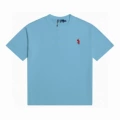 Short sleeve sky blue red label