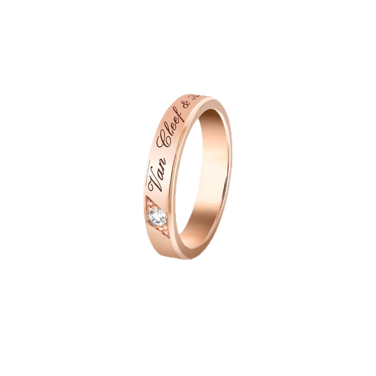 New Fanjia Signature Ring Plated with 18K Gold High Version Classic Letter Ring Unisex Couple Ring