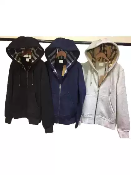 Cross-Border High-Quality British-Style Hooded Men's Sweatshirt with Fleece, Spring and Autumn Cardigan with Zipper, Ready for Custom Logo 3D