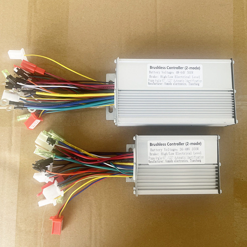 ตัวควบคุมรถยนต์แบตเตอรี่ไฟฟ้า 24V48 โวลต์ กำลัง 500W 6 หลอด 1000W 2000W แบบไร้แปรงถ่าน สองโหมด สำหรับรถสองล้อ แบรนด์ Yadi Emma