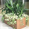 Stainless Steel Flower Boxes, Outdoor Flower Beds, Outdoor Municipal Square Rectangular Iron Flower Troughs, Courtyard Combination Flower Racks