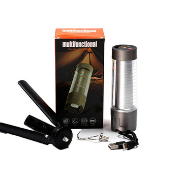 New Camping Light Outdoor Lighting Flashlight Stall Portable Light Tent Light Multi-Function Rechargeable Camping Light Portable