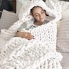 Cross-Border Amazon New Handmade Thick Chenille Knitted Blanket Thick Wool Knitted Blanket Wool Blanket Sofa Cover Blanket