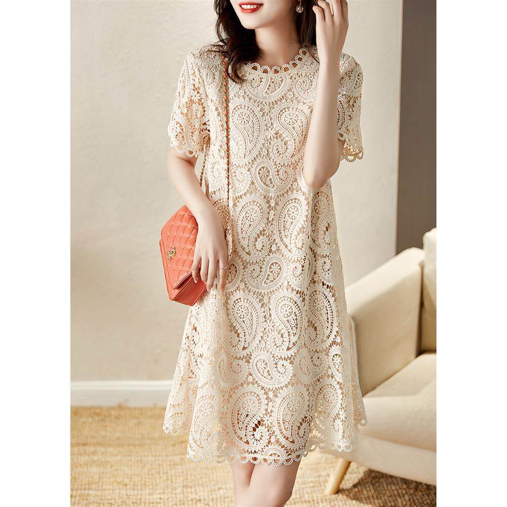 Lace Dress for Women Summer Fashion Casual Style Slim Fit Short Sleeve Perfect for Everyday Wear Wholesale