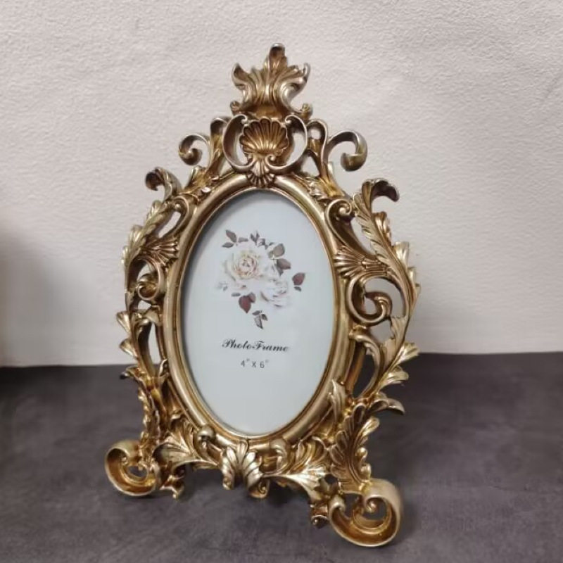 French Retro Light Luxury Ornaments Wholesale Cross-Border Photo Frames Picture Frames Living Room Bedroom Bedside Hanging Paintings Decoration Sofa Simple