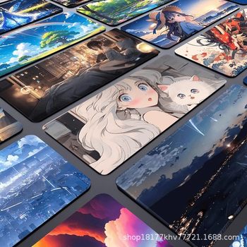 Mouse Pad Super Large E-sports Animation Secondary Computer Keyboard for Boys and Girls Office Creative Non-slip Table Mat