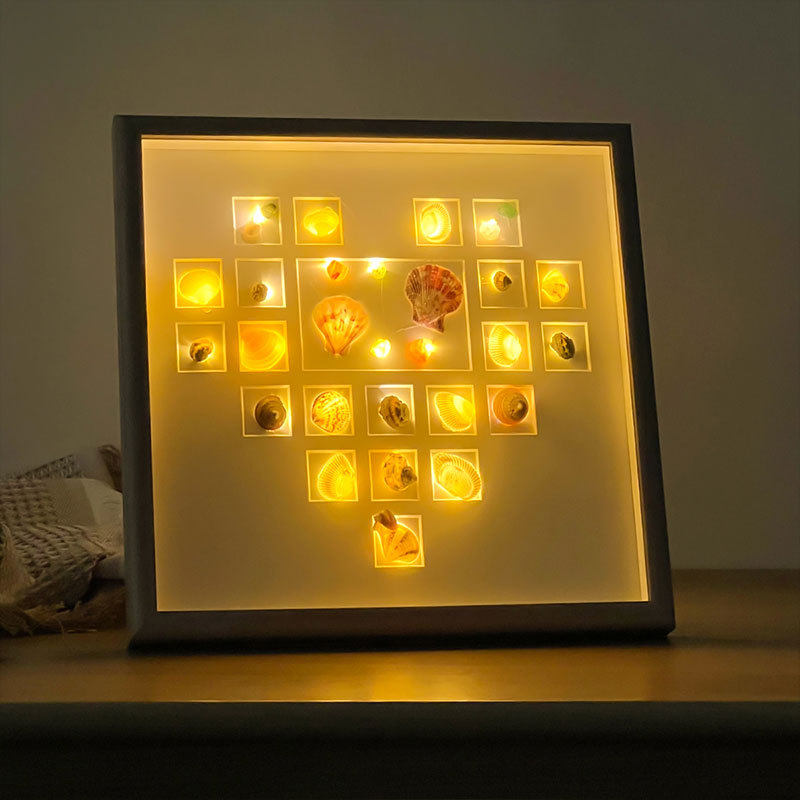 Conch shell collection light picture frame hollow photo frame little red book DIY creative dried flower decorative frame decoration wholesale