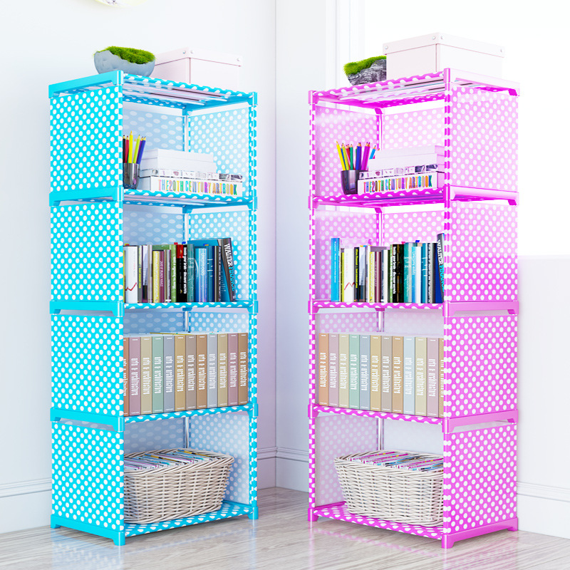simple bookshelf multi-functional storage rack floor-standin...