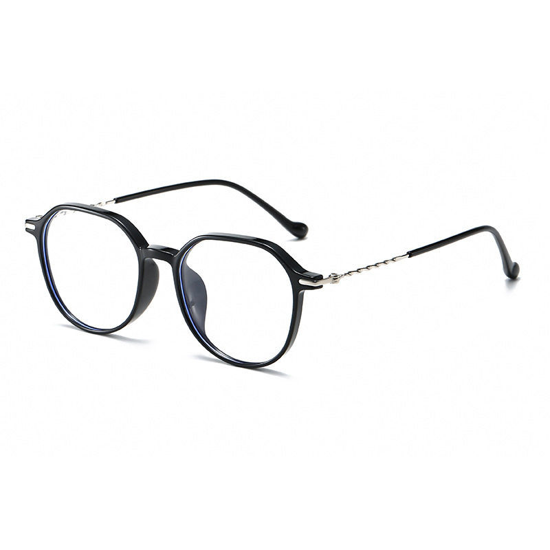 Glasses frame myopia women can be equipped with the degree of student art without makeup daily anti-blue light flat glasses Korean TR8374